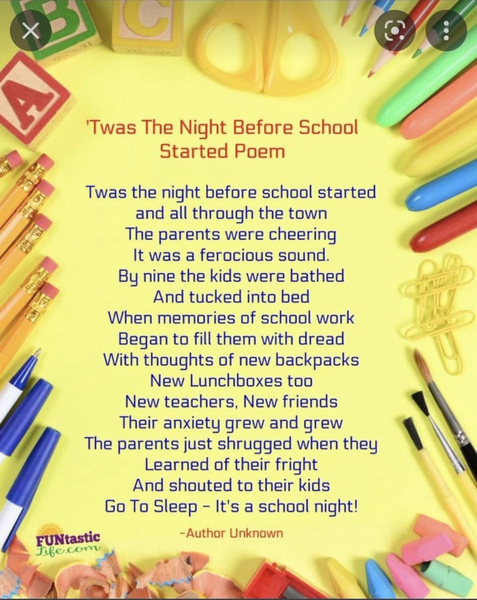Seeing a lot of these types of posts over the past couple weeks with schools getting back in session. From a parent perspective, remember children do experience anxiety and sometimes have a hard time with change. As parents, we can be that calm our kids need.