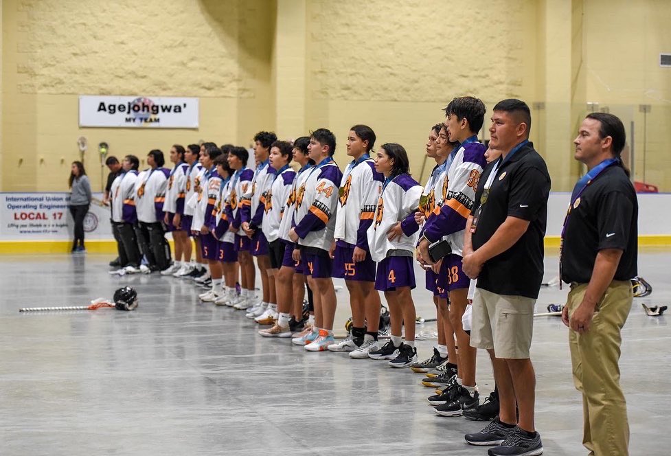 nanticokephoto1's tweet photo. 🥇Gold for Haudenosaunee in the U16 World Box Lacrosse Championships. #lacrosse #lax #boxlacrosee #worldlacrosse #haudenosaunee #gold #champs https://t.co/f19F5AUObB
