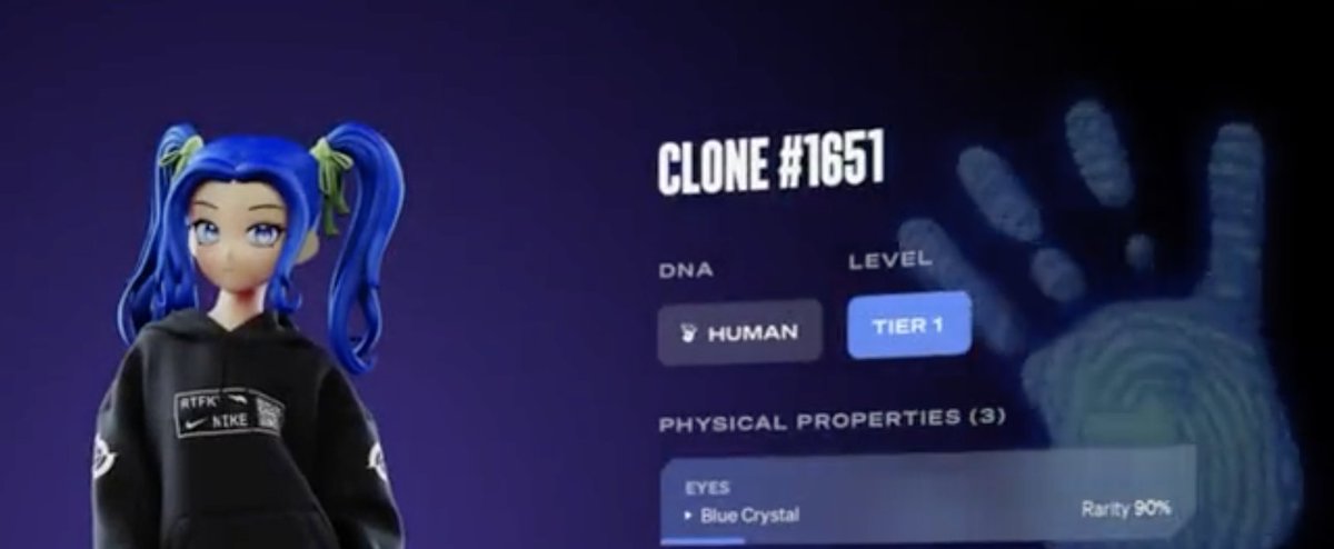 eduardocruz's tweet photo. 1/🧵 A thread on the lates @RTFKT Clone X teaser. The INVNTRY App just released a ton of alpha. 

First of all, the clone not only has a DNA but it also has a LEVEL. In this case, TIER 1. What are the requirements to go to tier 2? The DNA? Clothes? Tasks? Achievements? https://t.co/nCoGanowAH