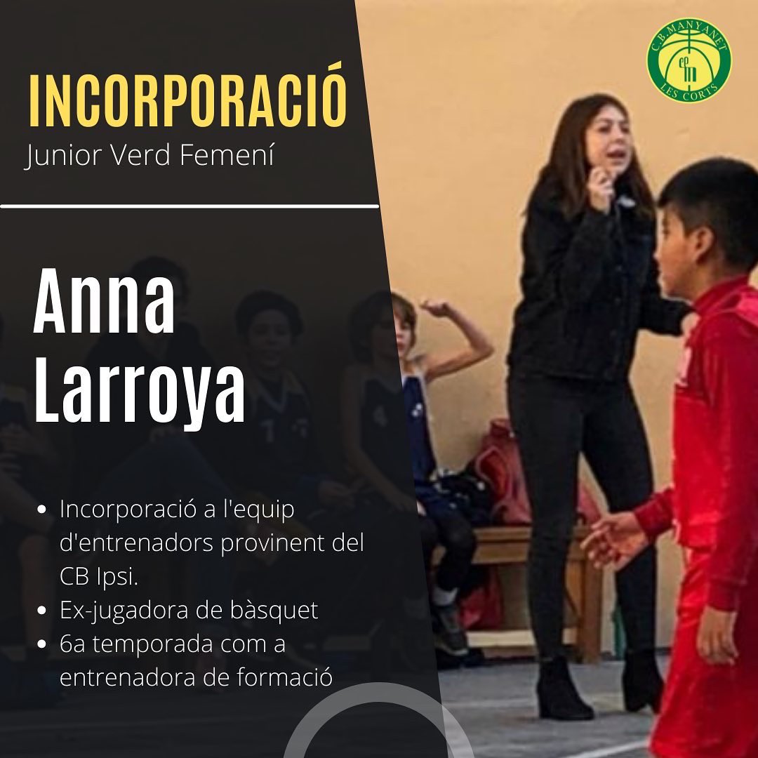 CBManyanet's tweet image. 📣 ENTRENADORS 22/23

➡️ Seguirem comptant un any més amb l’Alexey i l’Ander per estar al capdavant dels nostres juniors femenins.

➡️ L’Anna s’incorpora a l’equip d’entrenadors amb una llarga experiència.

#ForçaManyanet 💚💛