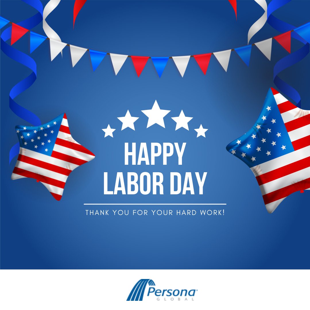 PersonaGlobal's tweet photo. Thank you for your hard work, dedication, and direct contributions to our growth and goals.

Happy Labor Day!

#laborday #labordayweekend https://t.co/v1iXa2c98l