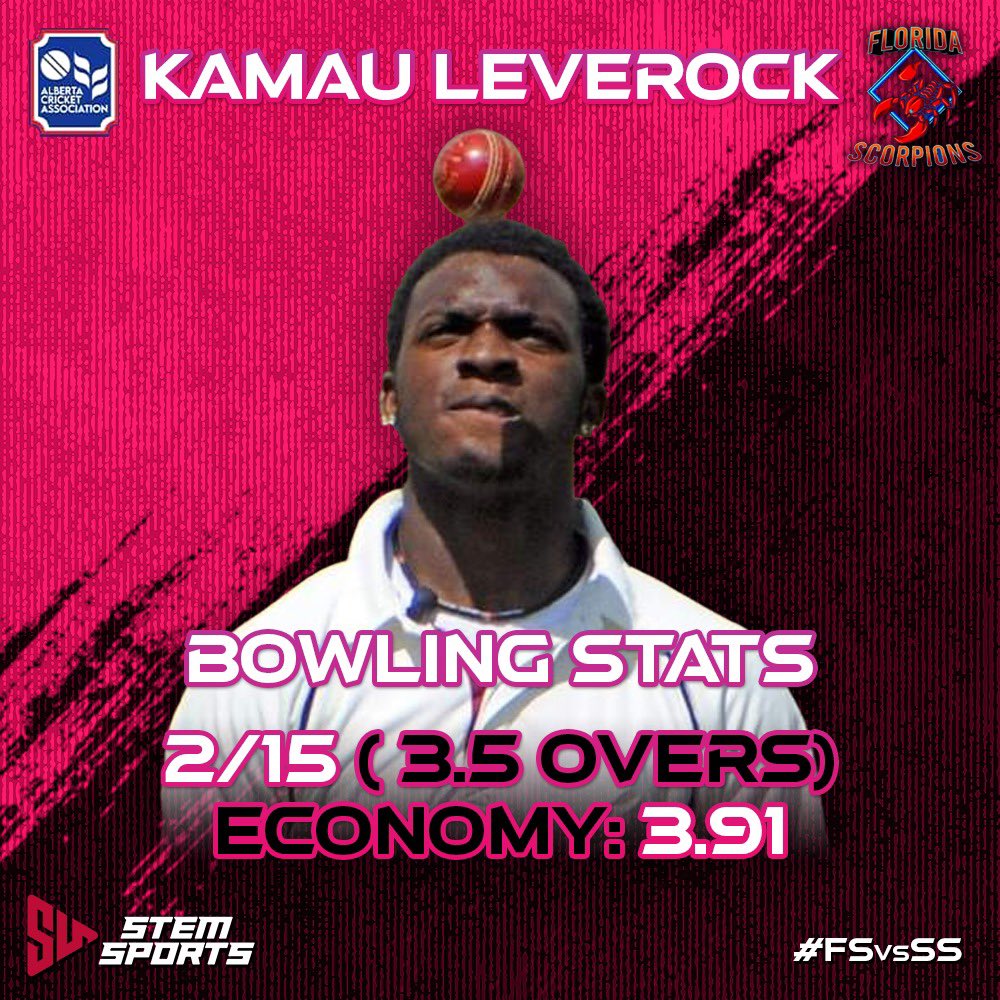 Stemsports1's tweet photo. Kamau Leverock stepped up with the ball in the Quarter Final of the Champions Cricket Open ! 🇨🇦🤩 @KLeverock_22 

#Cricket #Canada #Bermuda #Allrounder #KL22 #OneTeamOneDream #StemSports https://t.co/RxqkPwPuho