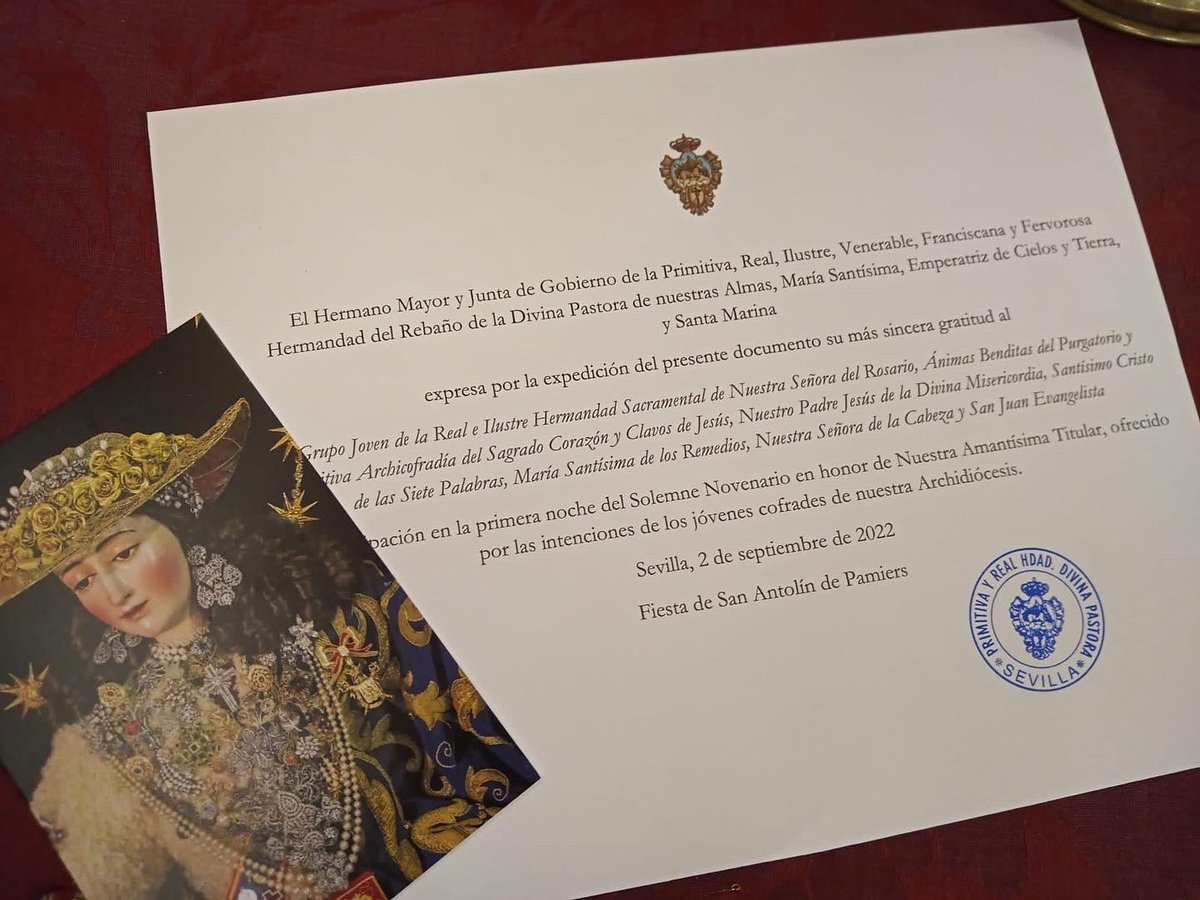 7_Palabras's tweet photo. #Noticia7P || Agradecemos a la Hdad. De la Divina Pastora y Santa Marina por la invitación al primer Día de Novena, dedicado a los jóvenes de las Hermandades y archidiócesis de Sevilla a la que acudimos con una representación.
#SietePalabras https://t.co/m4YlyK3FUC