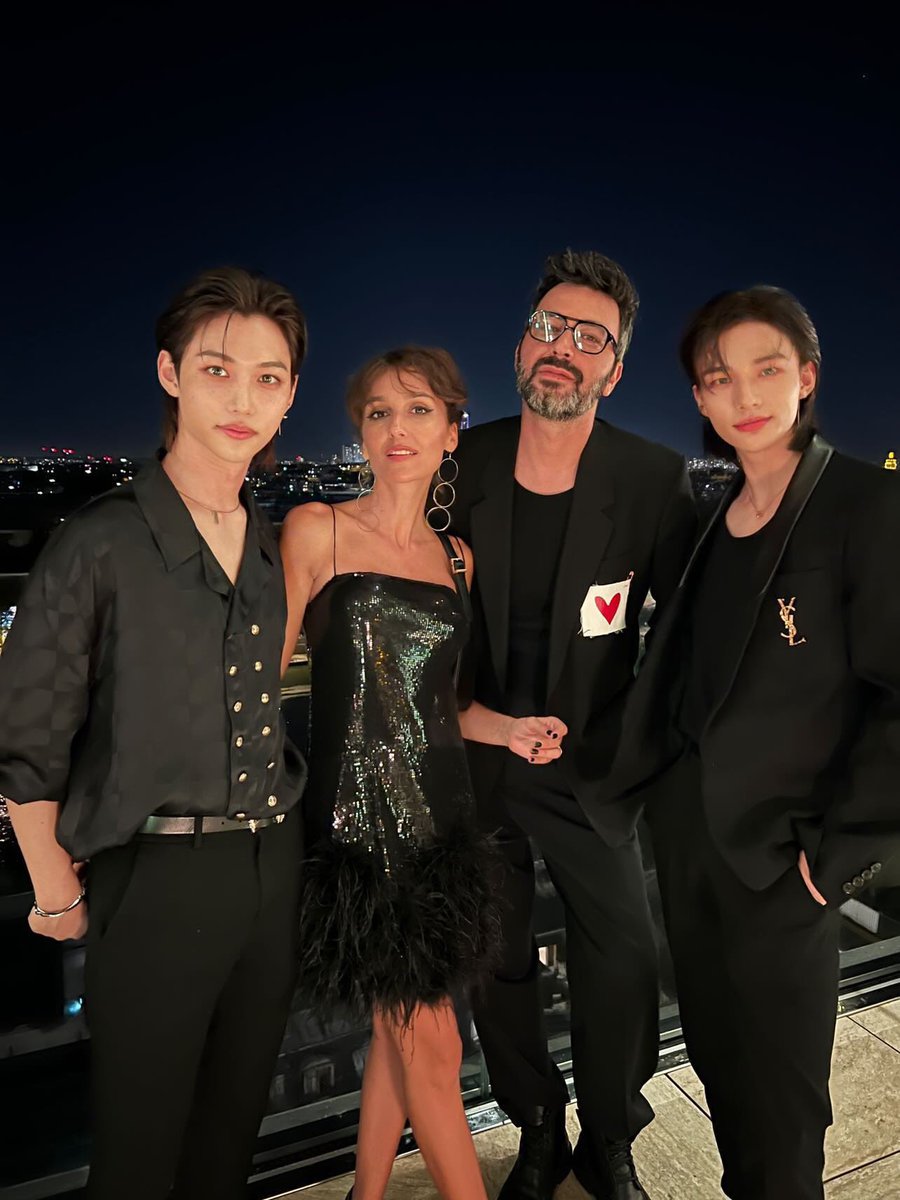 Hyunjin on a YSL Suit
