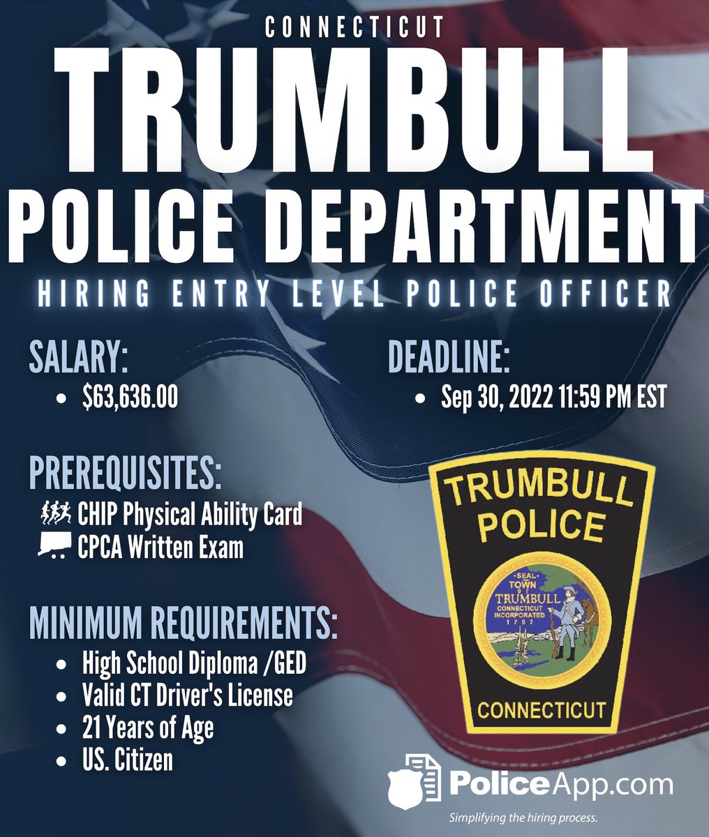 on Twitter "Trumbull Police Department, CT Job Title