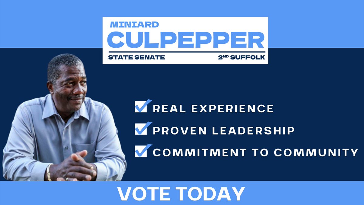 Culpepper4Sen's tweet photo. Today is the day! Polls are Open! VOTE! #mapoli #bospoli https://t.co/kulrMhi7tj