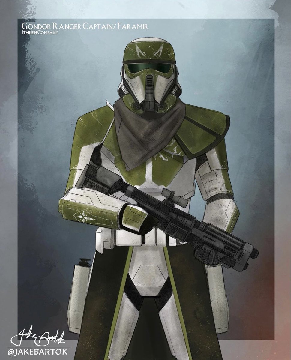 JR_Bartok's tweet image. I want to do some more work with these Gondor Troopers. Maybe add some Rohan, Rivendell or Lorien Troopers to the mix. 

#LordOfTheRings #starwars