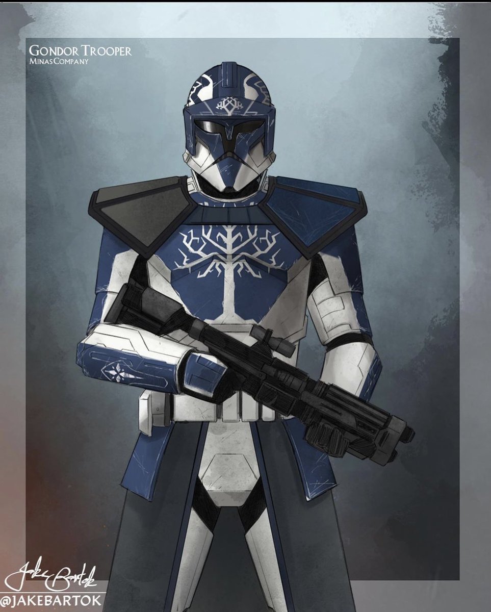 JR_Bartok's tweet image. I want to do some more work with these Gondor Troopers. Maybe add some Rohan, Rivendell or Lorien Troopers to the mix. 

#LordOfTheRings #starwars
