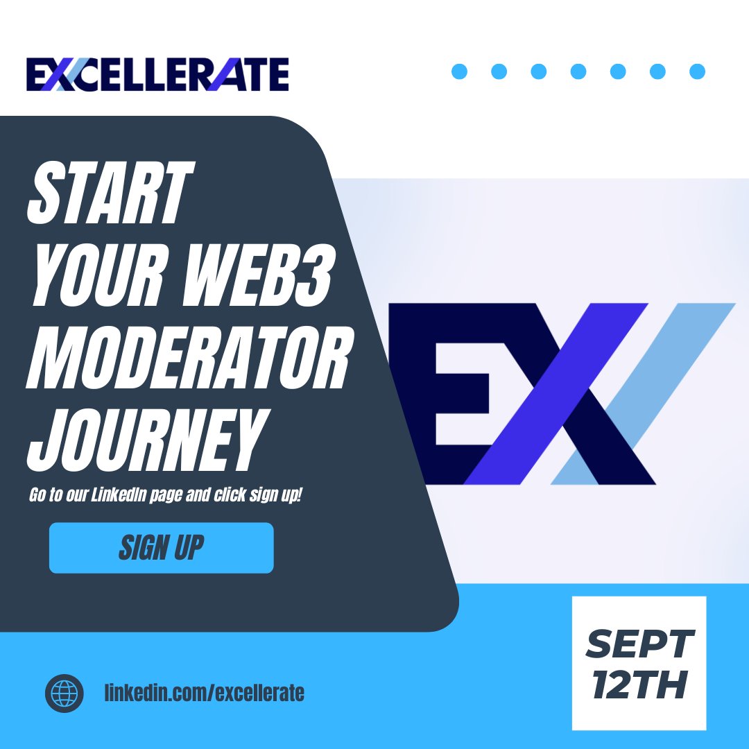 James_Gets_It's tweet photo. @ExcellerateSol will offer a FREE two-week, ten-day, Web3 moderator course for 30 people!

Learn from the 1st ever NFT Community Management company.

#web3 #web3community #nftcommunity #communitymanagement #moderators #nfts #solana #ethereum https://t.co/cUVk07CBRM