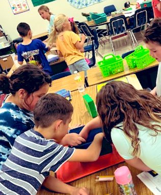 CaddoGrove's tweet photo. Mrs Worden’s 3rd graders integrating Science and Math with a hands-on data collection - measuring physical properties of matter. Investigating, collaborating, recording, analyzing and justifying their reasoning. Impressive!  #CGEAwesome https://t.co/nb2vl7YEUD