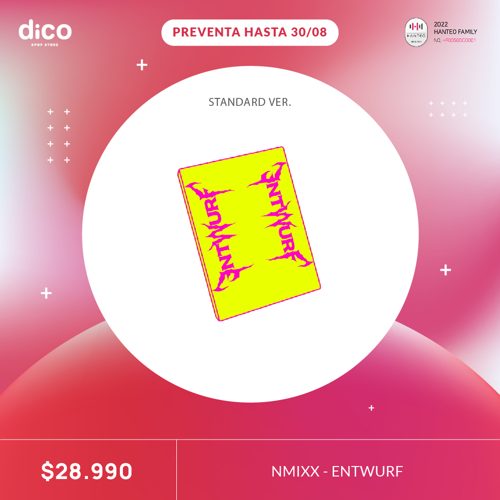 dico_store's tweet photo. Aún disponible en PRE-VENTA LIMITADA el álbum de #NMIXX - "ENTWURF" en su versión estándar &amp; limitada 💛

¡Conoce los detalles en nuestra web!

Pídelo en: https://t.co/5zpJBYoTci

#NMIXX #NMIXX_ENTWURF #Kpop #tiendadekpop https://t.co/FuuYDnbN7h