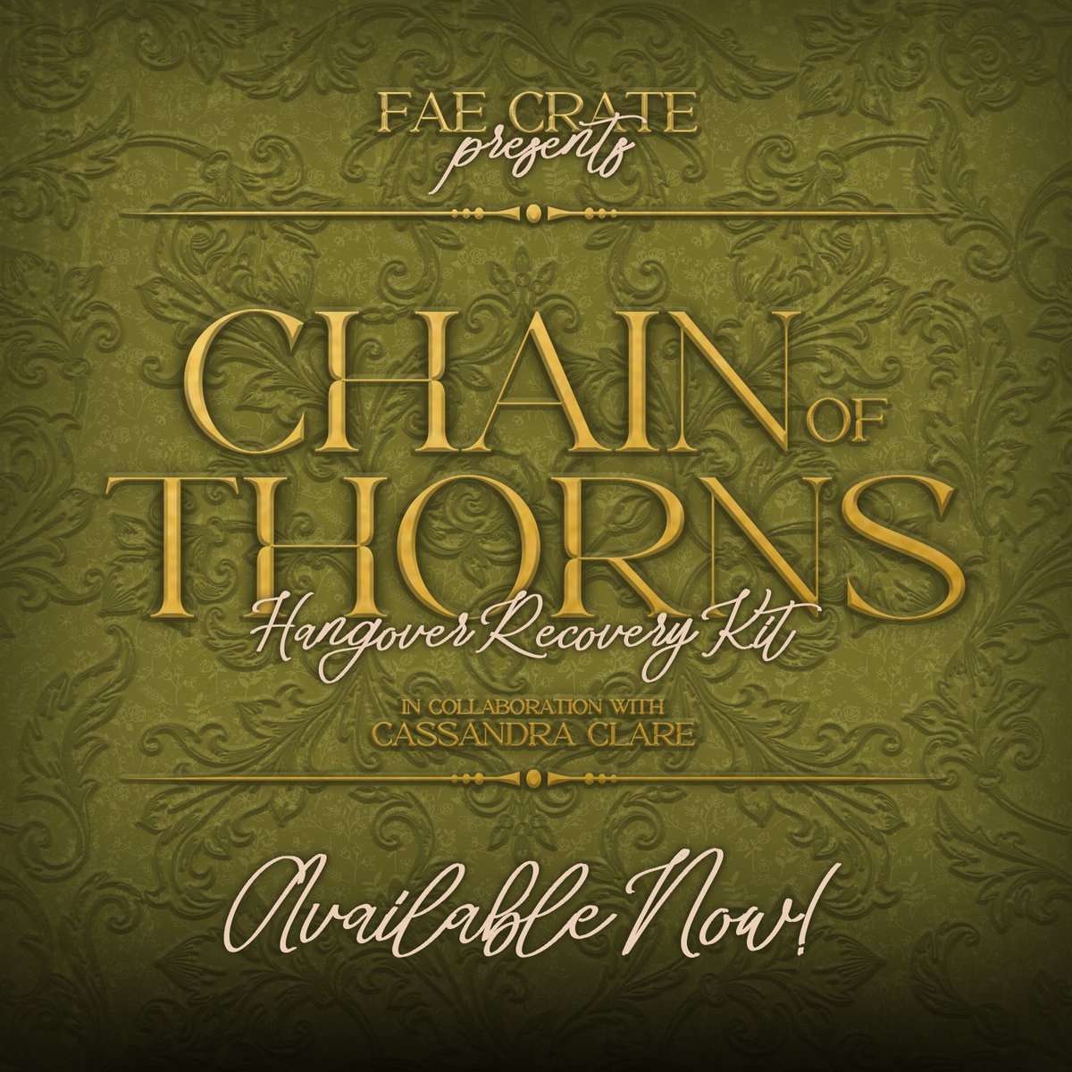 FaeCrate's tweet image. Chain of Thorns Hangover Recovery kits in collaboration with @cassieclare are NOW AVAILABLE to everyone! We're anticipating that these kits will sell out fast, so grab yours while you still can! ✨

SHOP HERE: faecrate.com/pages/hangovers