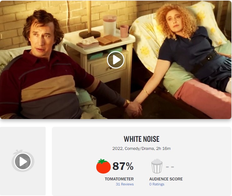 O filme Ruído Branco, novo filme da Netflix com Adam Driver e Greta Gerwig conquistou 87% e aprovação entre a crítica

#RuídoBranco #WhiteNoise #AdamDriver #GretaGerwig #NoahBaumbach #Netflix