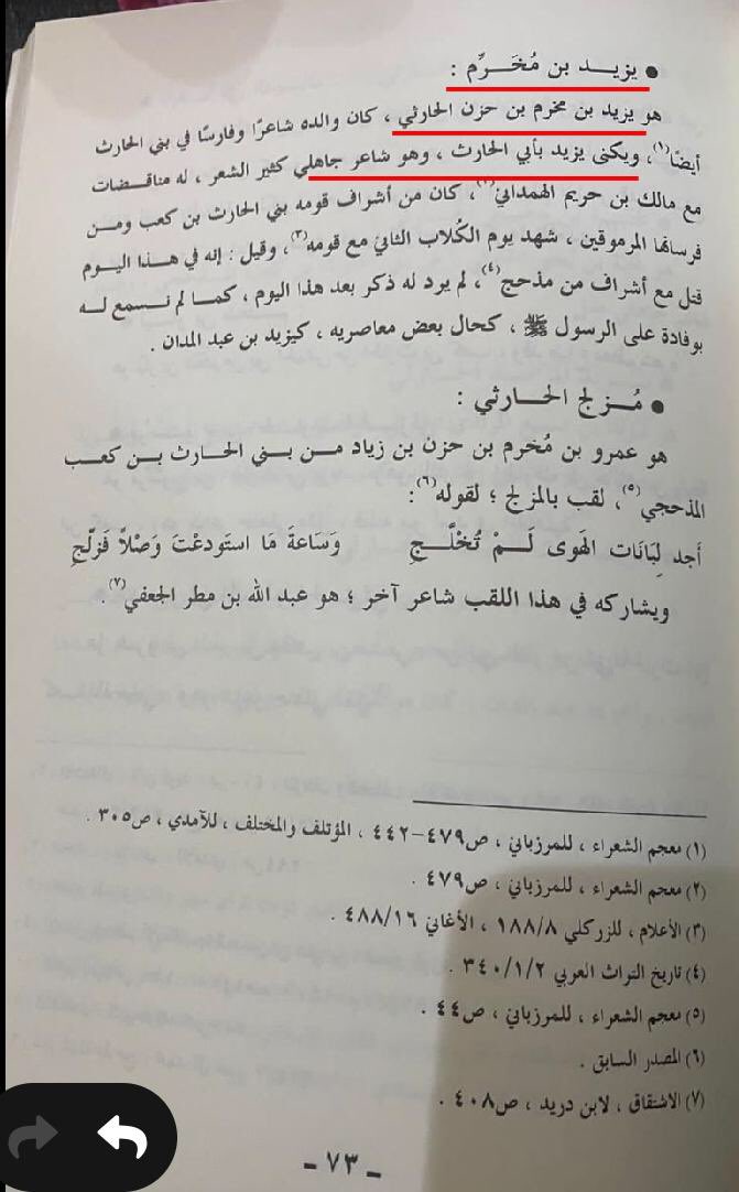 alnjrani_r's tweet photo. أوردت الباحثة فائزة رداد العتيبي في رسالتها الماجستير بعنوان حركة الشعر في #نجران في الجاهلية وصدر الإسلام معلومات جيدة عن شعراء بنو #الحارث_بن_كعب ومن ضمنهم أجداد صاحب النقش وهما
١_ يزيد بن مخرم بن حزن الحارثي
٢_ مخرم بن حزن بن زياد الحارثي https://t.co/P7bbreGWCE