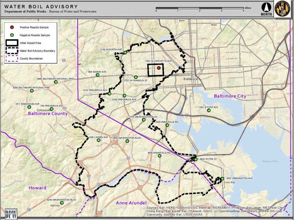 DPW issued the following press release and map. Impacted residents are advised to boil water for one minute. 

I am continuing to press them for more information.