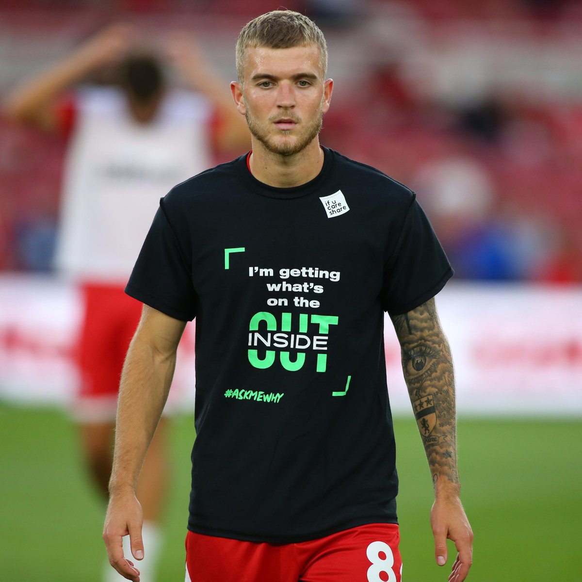 ifucareshare's tweet photo. Getting what's on the Inside, Out 💚

A memorable day here with @Boro &amp; @SunderlandAFC  wearing our Inside Out T-Shirts to warm up in ahead of their match ⚽️ https://t.co/AYCUcYVjq8