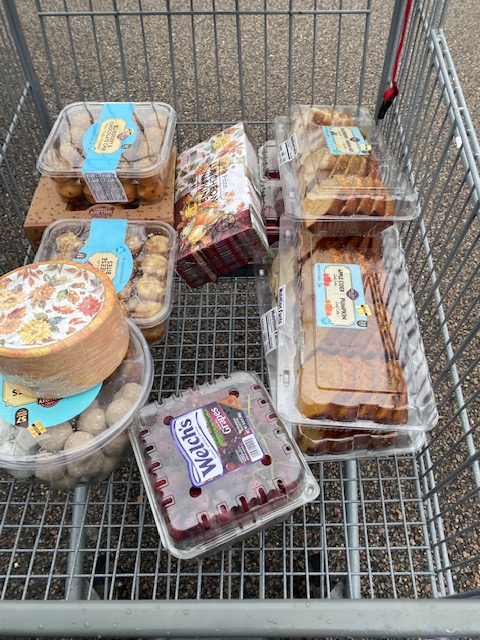 PrincipalKim's tweet photo. What is an opening day staff meeting @DedhamECEC without carbs?!?! There is fruit hidden under there, too! #lightbreakfast #principalsinaction #BJs #BYOC #bringyourowncoffee https://t.co/sMVgn6hcmc