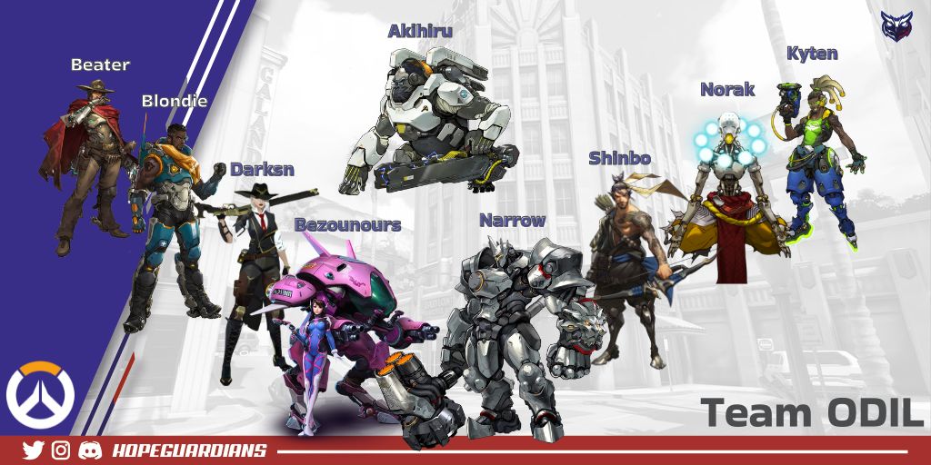 HopeGuardians's tweet photo. Bienvenue à la Team #ODIL au sein de la HGS Familly @TranquilityGG @OverwatchFR
🛡️ @Anthonymaynadi1
🛡️ @synap5es
🛡️ Akihiru
⚔️ Darksn
⚔️ @Shinbo_OW
⚔️ Beater
💉 @Thowtowww
💉 Blondie
💉 @Kytenstar
🧠 @AgentThoms
🧠 Rowliffe
💼 @amissa_missa
#HGS https://t.co/Hz30m039ab