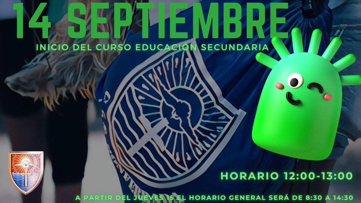 Inicio de curso en Secundaria el 14 de septiembre