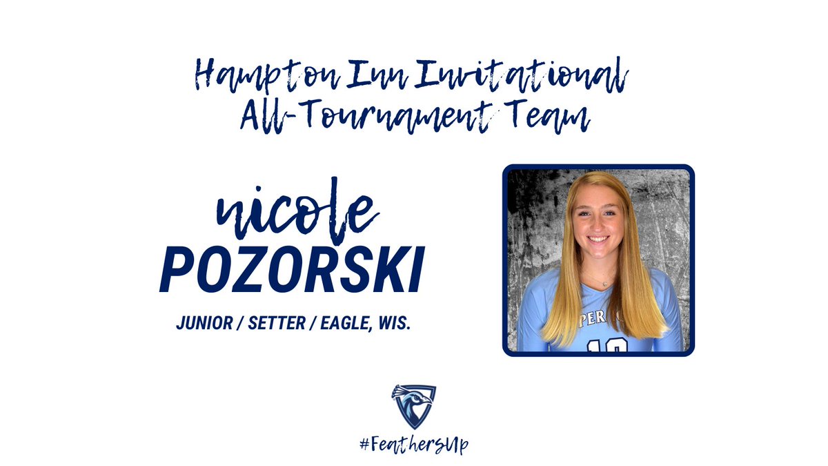 Upper Iowa Volleyball (@uiu_volleyball) on Twitter photo Congratulations to <a href="/nicole_pozorski/">Nicole Pozorski</a> for being named to the Hampton Inn Invitational All-Tournament Team!
#FeathersUp Congratulations to <a href="/nicole_pozorski/">Nicole Pozorski</a> for being named to the Hampton Inn Invitational All-Tournament Team!
#FeathersUp