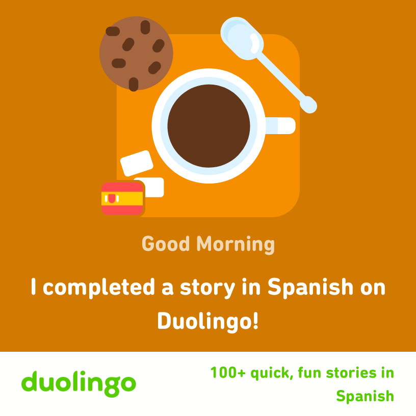 Estou colocando meu espanhol em prática com o Duolingo Histórias!