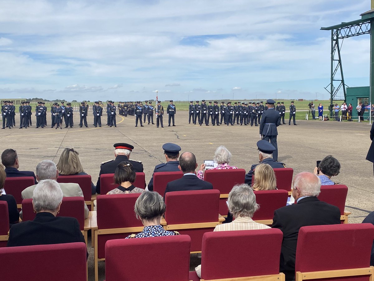 pilotmontyuk's tweet photo. The start of saying goodbye to our beloved @RAFScampton. A tribute today to the many who served so bravely from this wonderful airfield and local community. @IntBCC @StnCdrRAFSCA @OC617Sqn #RedArrows https://t.co/mBvaa1U40B