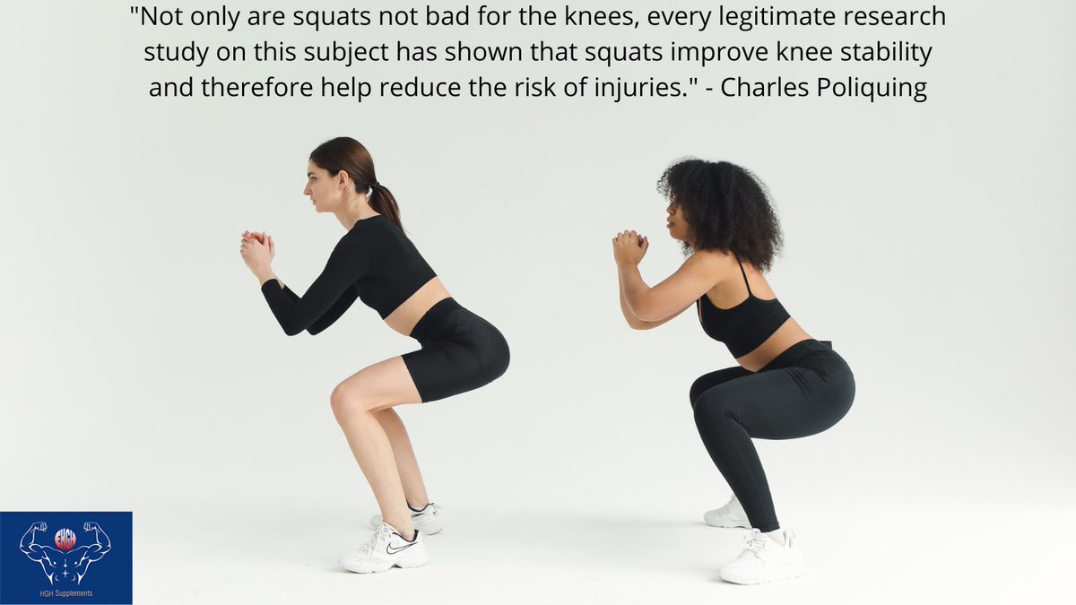eHGHCom's tweet photo. “Not only are squats not bad for the knees, every legitimate research study on this subject has shown that squats improve knee stability and therefore help reduce the risk of injuries." - Charles Poliquin
 
#bodybuilding #bodybuildingmotivation #gym #gymmotivation #ehgh https://t.co/UeGU27oruH