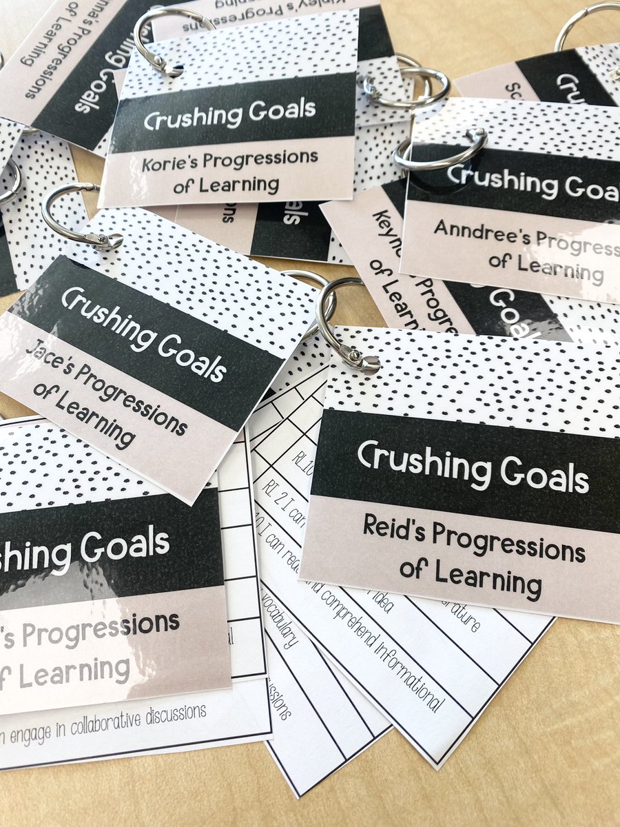 MeganMargerum's tweet photo. Here is how we will display our #progressionoflearning this year. Each L has their own ring and will add a sticker next to the priority standard they master. @NCSD97 @NDDPI @NDCELorg @knowledgeworks #personalizend #personalizedlearning #prioritystandard https://t.co/VdPFheScEv