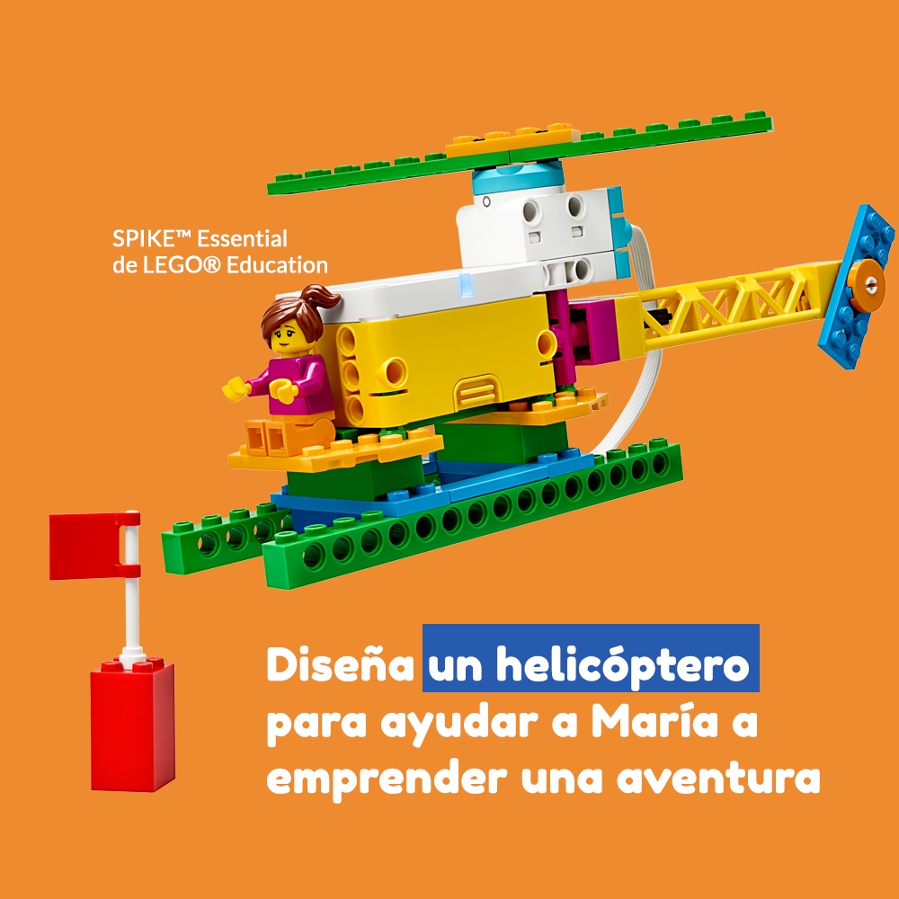 ApiSecLEARN's tweet image. ¡Desafía a tus alumnos a modificar un helicóptero para ayudar a María a emprender una aventura! Prueba el código en la aplicación SPIKE para ver cómo el helicóptero actúa de manera diferente cuando está inclinado.

Conoce todas las lecciones que tiene SPIKE™ Essential