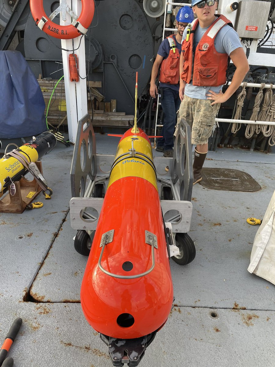 Up early for the LRAUV Polaris recovery.  This vehicle is a product of <a href="/MBARI_News/">MBARI</a> craft and passion for science.  We are so thrilled to collaborate and build on this groundbreaking tech.  While most #AUVs spend more time out of the water, this 24/7 workhorse goes for 2 weeks.