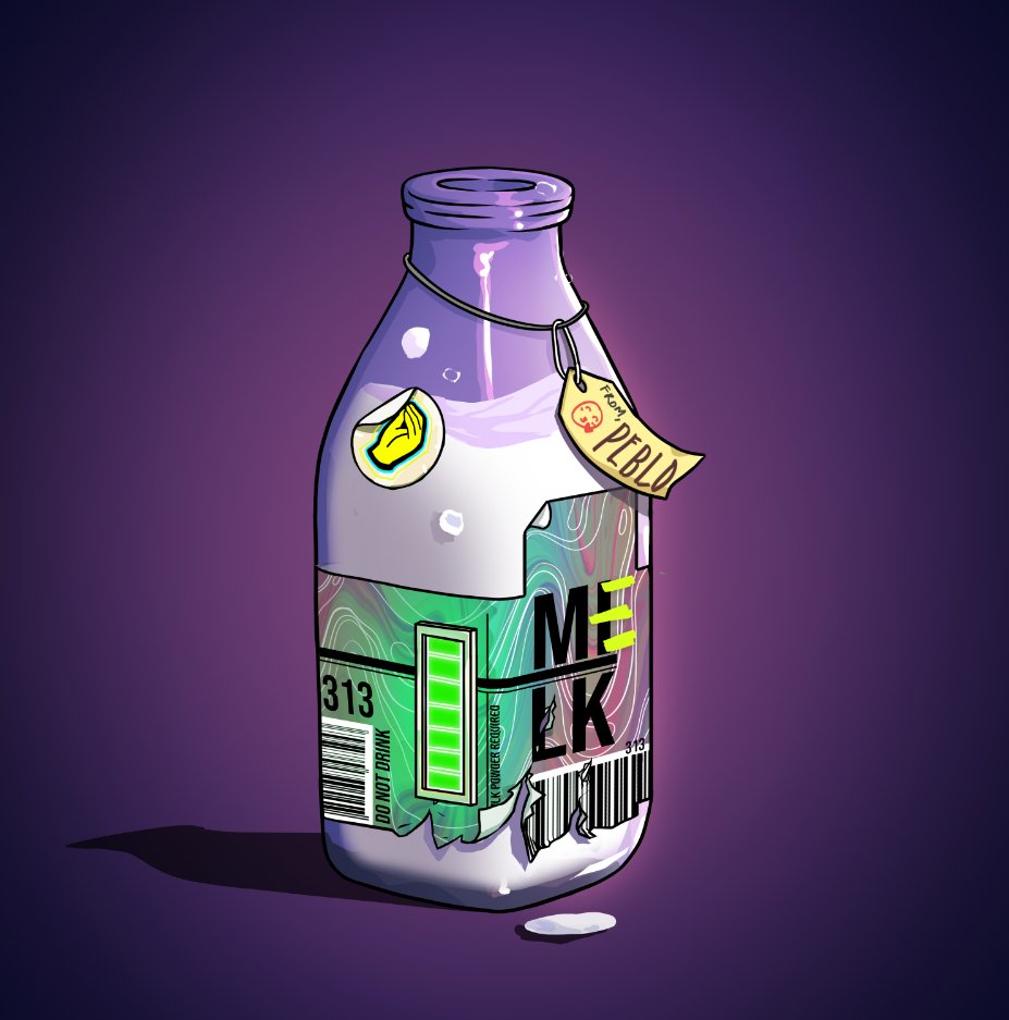 cryptocarot's tweet photo. jojojo. 

I am searching someone who wants to trade one of my melk bottles + sol for a floor nuked ape. 

If anyone is interested hit my dms.   

If you want to help finding someone just rt🫶 https://t.co/fowBQ58aOP