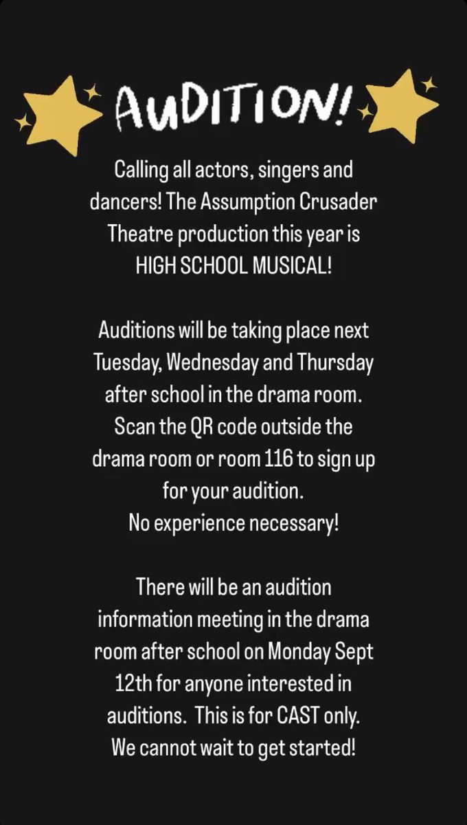 Auditions for A.C.T.’s production of DISNEY’S HIGH SCHOOL MUSICAL 📣♥️🦁 start nice and early this year! We can’t wait to see you all!!! #ACTwildcats #WereAllinThisTogether