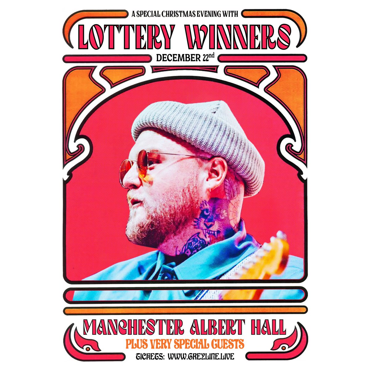 LotteryWinners's tweet photo. Beaming to announce our BIGGEST EVER headline gig at the prestigious Manchester Albert Hall!
It’s going to be a big party just before Christmas, and it would be absolutely wild if we could fill that huge room with all of you people!
Tickets are on sale 10am Wednesday. https://t.co/xXoNYs8vFV