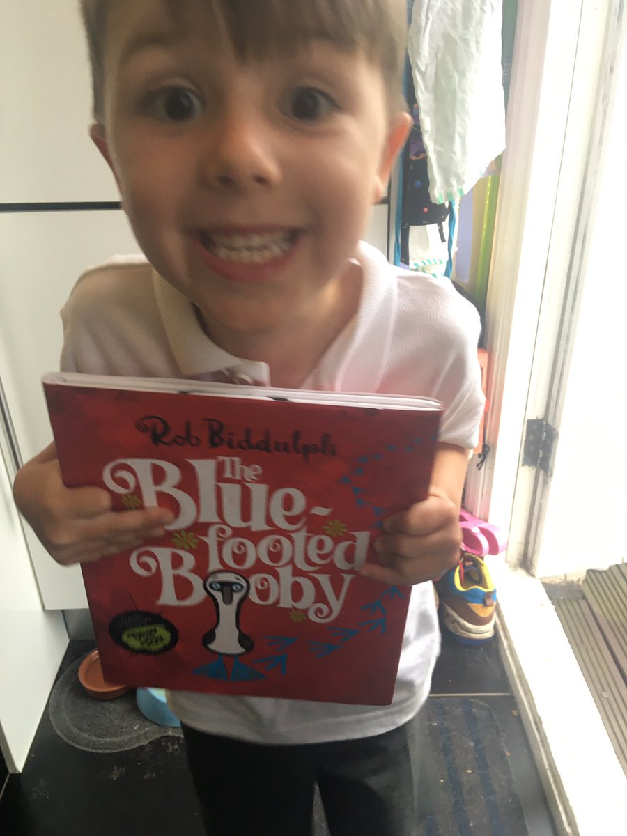 First day at school presents caused much excitement <a href="/RobBiddulph/">Rob Biddulph</a> . Toby currently showing it to his bestie next door, which means he’s shouting “blue footed booby” many, many times for the whole neighbourhood to hear!