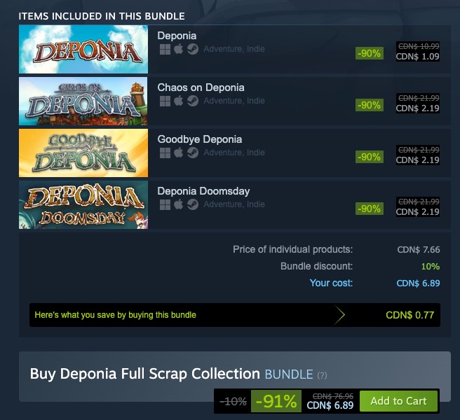 Lbabinz's tweet photo. Deponia Full Scrap Collection is $6.89 on Steam https://t.co/VUt42rokeI https://t.co/g6PugTQG8Z
