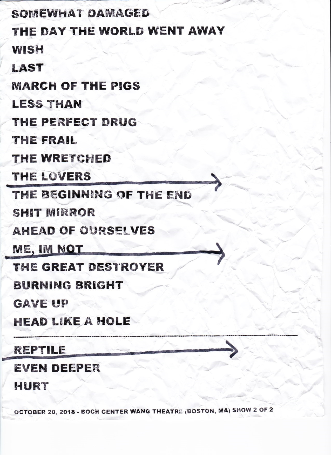 NIN Tour History on Twitter "ninlive I just scanned all my other