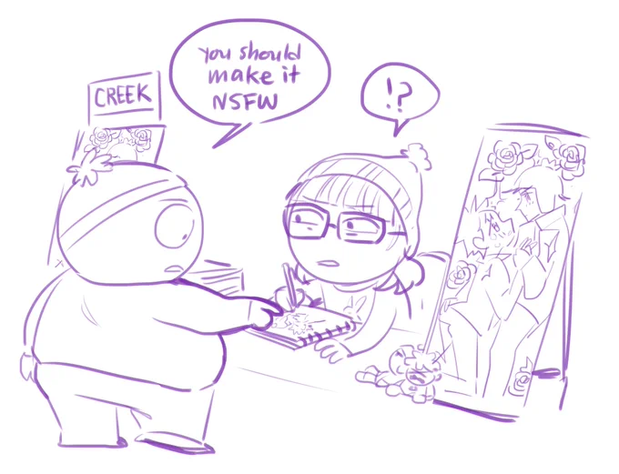 ⚠️NSFW Warning⚠️
I did a lewd dump for things (old and new) I haven't posted on poipiku yet. don't click if you're not 18+ ;)
(also cartman is a fudanshi)
https://t.co/SPMGoGcZq2 