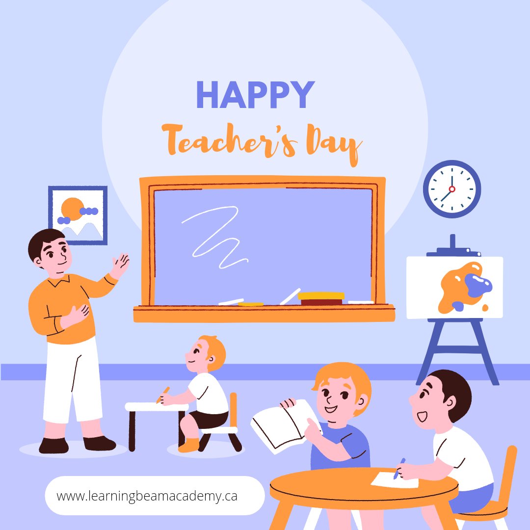 Learning_beam's tweet image. Happy Teacher 👩‍🏫‍ Day
#teachersday #teachers #TeachersDay2022 #teaching
Website: learningbeamacademy.ca
Email: info@learningbeamacademy.ca