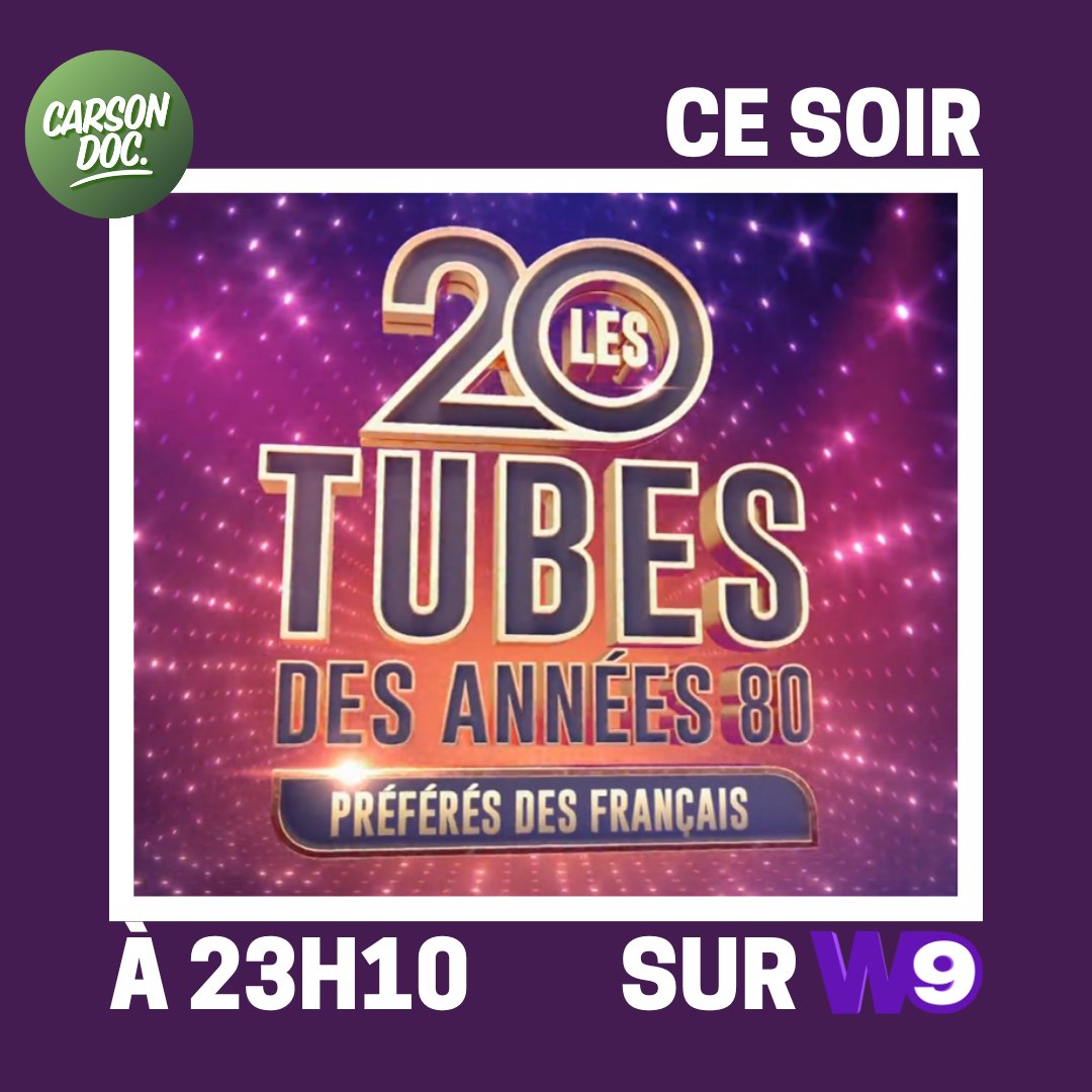 carson_prod's tweet photo. "Voyages, voyages", "Macumba", "Toute première fois" ou encore "Nuit de folie", découvrez les 20 tubes des années 80 préférés des français ❤️
🗓 Ce soir à 23h10
📍 Sur @W9
📺 Présenté par
@JeromeAnthonyM6
#carsondoc #w9 #les20 https://t.co/Jo3riIPFAk