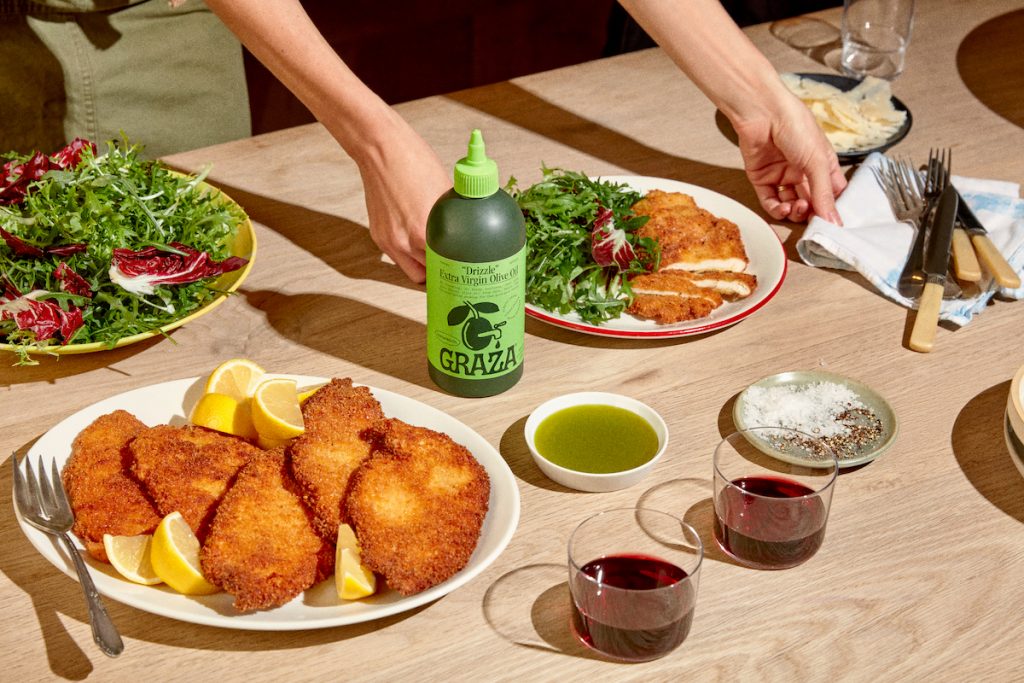 The branding of <a href="/getgraza/">Graza</a> is part of a larger trend of kind of blending a back of house restaurant aesthetic with home cooking, writes our Form Factor columnist <a href="/ardvee/">Rachel del Valle</a> >> aigaeod.co/graza