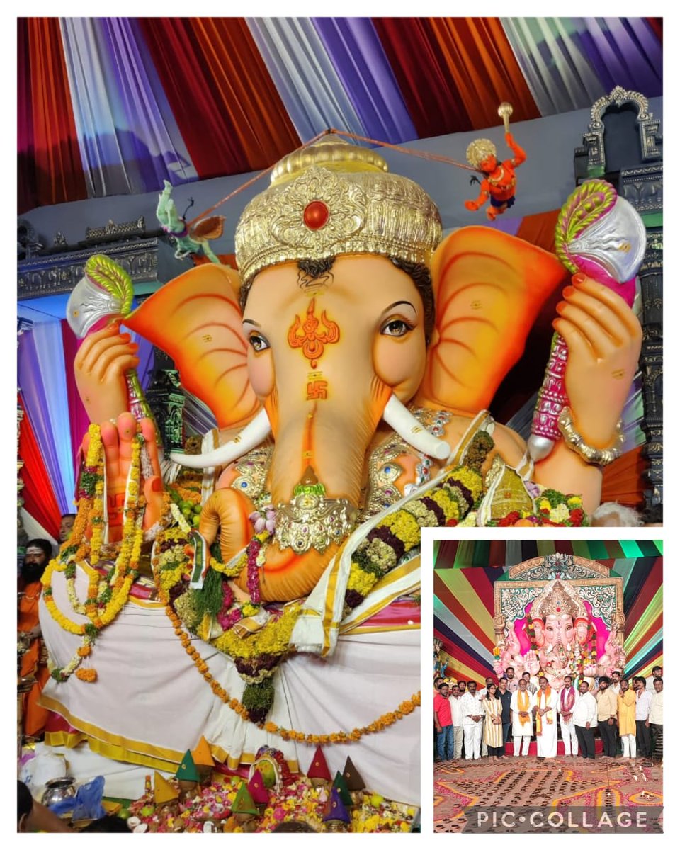 drlaxmanbjp's tweet photo. Took blessings of Lord Ganesh at city's famous idol #BalapurGanesh in Hyderabad's Old City and in Chilkalguda at Secunderabad.

Performed Pooja and prayed for the well being of everyone in the city, state and country.
#GaneshUtsav https://t.co/ctJ8rtovW8