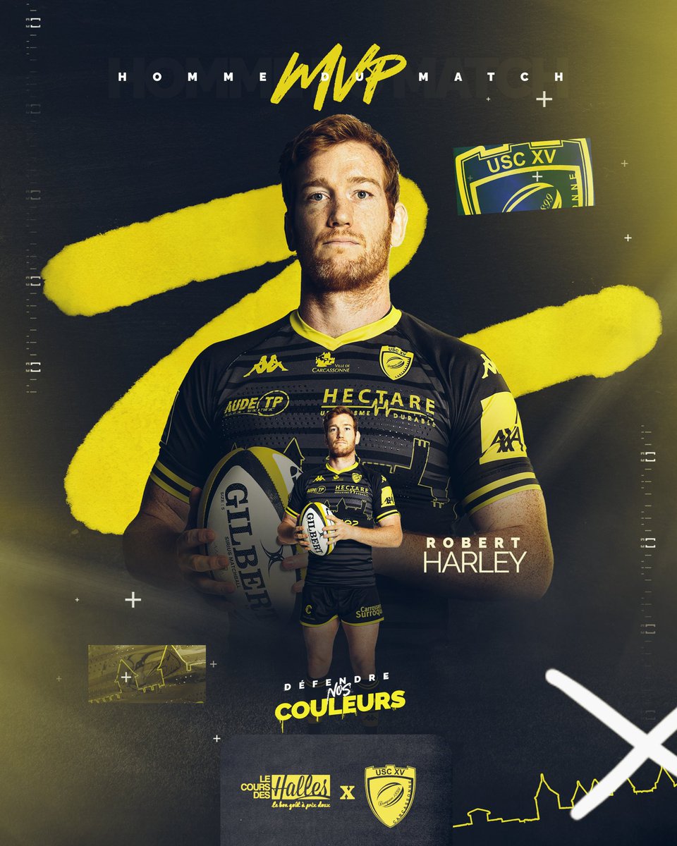 us_carcassonne's tweet photo. L’Homme du Match du staff pour #USCUSM est Robert Harley ! 🏴
Grosse prestation de l’écossais. https://t.co/9iSboO04Bn