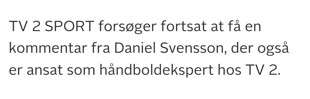 Stå nu på mål for dine gutter, <a href="/dsvensson25/">Daniel Svensson</a>. Du kan ikke bare flygte fra problemerne. Håber ikke du kan kommentere håndbold med god samvittighed så længe du ikke har udtalt dig, til din egen arbejdsgiver. 
#hbolddk