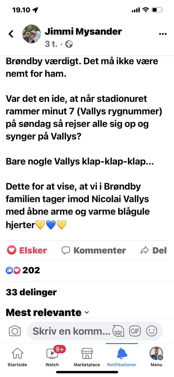 Jeg er enig med Mysander på Facebook - det bliver min strategi på søndag 💙💛💪