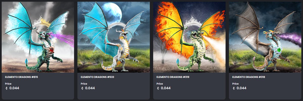 chaww_e's tweet photo. Floor price at 0.044 $eth
Final mint stage price: 0.05 $eth
Not to forget, minting an @ElementoDragons allows you to enter a $100k price pool which will be distributed to 200 holders who minted an #ElementoDragon during the final stage once all dragons are sold out #ETH #NFT https://t.co/o00G7U7SWa