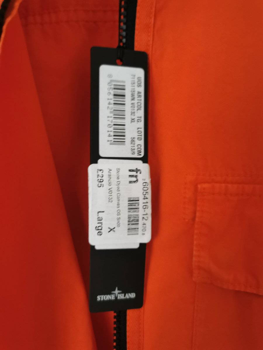 TheGuzzler72's tweet photo. Does anyone fancy taking this off my hands. Brand new stone island xl overshirt in orange. Only asking what i paid. £295 all in. DM if interested. https://t.co/wt6VnY8QWa