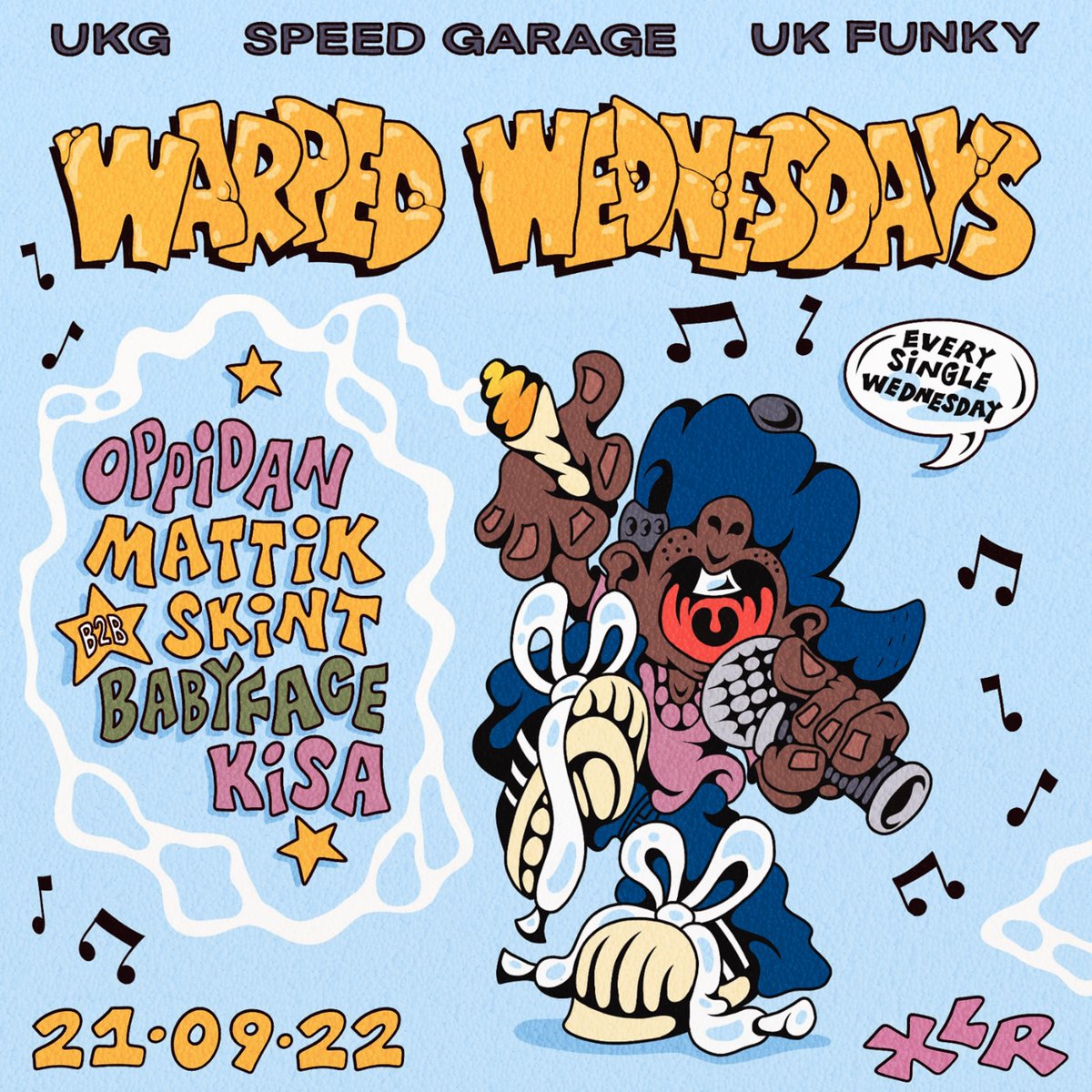 warpedmcr's tweet photo. WARPED WEDNESDAYS ARE BACK!!

We're excited to bring you our first instalment of these weekly events at XLR featuring one of the very best in UK Garage &amp; Bass - Oppidan, with support from Mattik, Babyface, Kisa &amp; Skint!

Tickets: https://t.co/Sr7xSHPns3 https://t.co/KRDCaROr9P