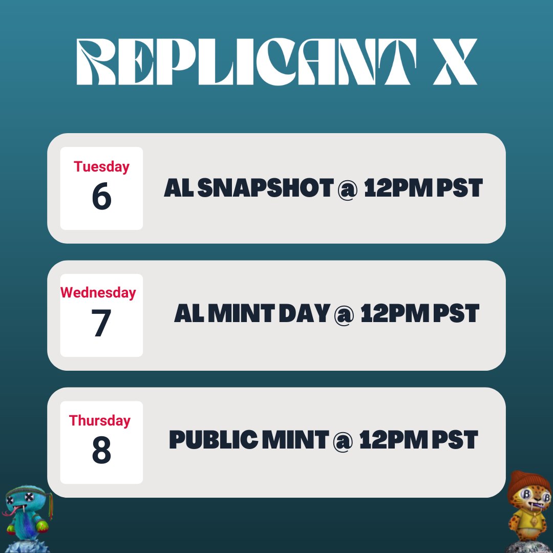 ITS MINTING WEEK! Check out how our week looks!