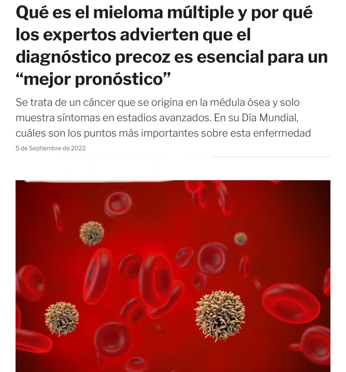 NoInvisibles's tweet photo. Es #DíaMundialDelMieloma
Es un tipo de #cáncer que afecta a la médula ósea.
Investigación por la cura‼️
Qué es el #MielomaMúltiple y por que los expertos advierten que el diagnóstico precoz es esencial para un “mejor pronóstico”
En @infobae👇@fundmieloma
https://t.co/tniXTnAOE8 https://t.co/KuaOgYgFFB