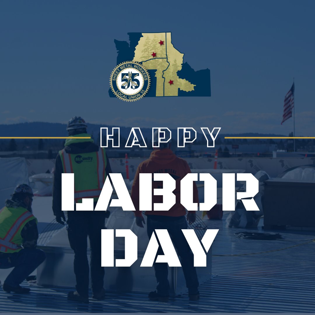 smartlocal55's tweet photo. #HAPPYLABORDAY... Weekends off, vacation days, an eight-hour workday, and more are all thanks to #unions. @smartlocal55 would like to thank all the tradespeople that make our communities thrive!
#thankaunion #tinbender #sheetmetal #smartunion #smartnwrc #smartlocal55 #smw55 https://t.co/pVcQRYrCBL